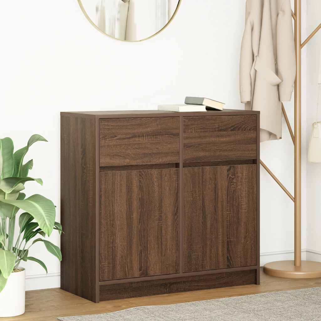 Sideboard With Drawer 80X34X76 Cm Engineered Wood