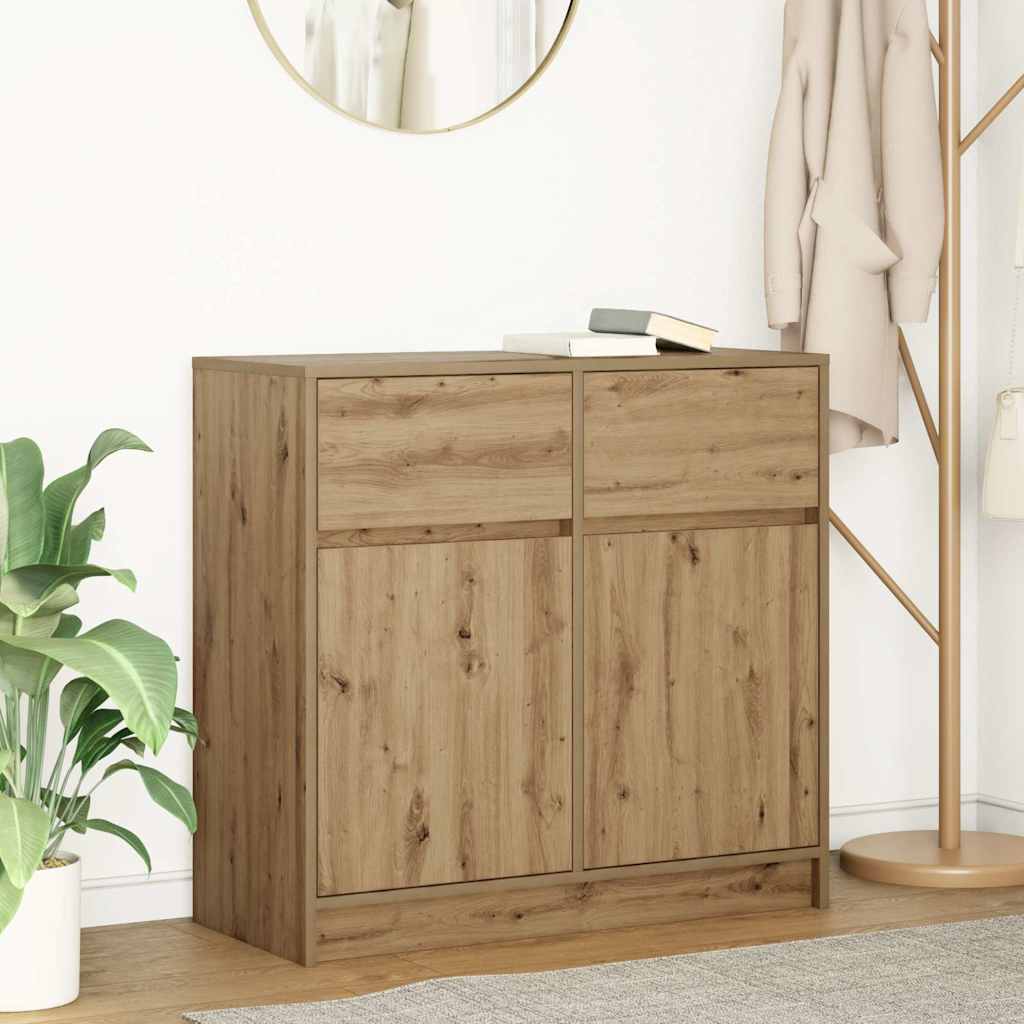 Sideboard With Drawer 80X34X76 Cm Engineered Wood