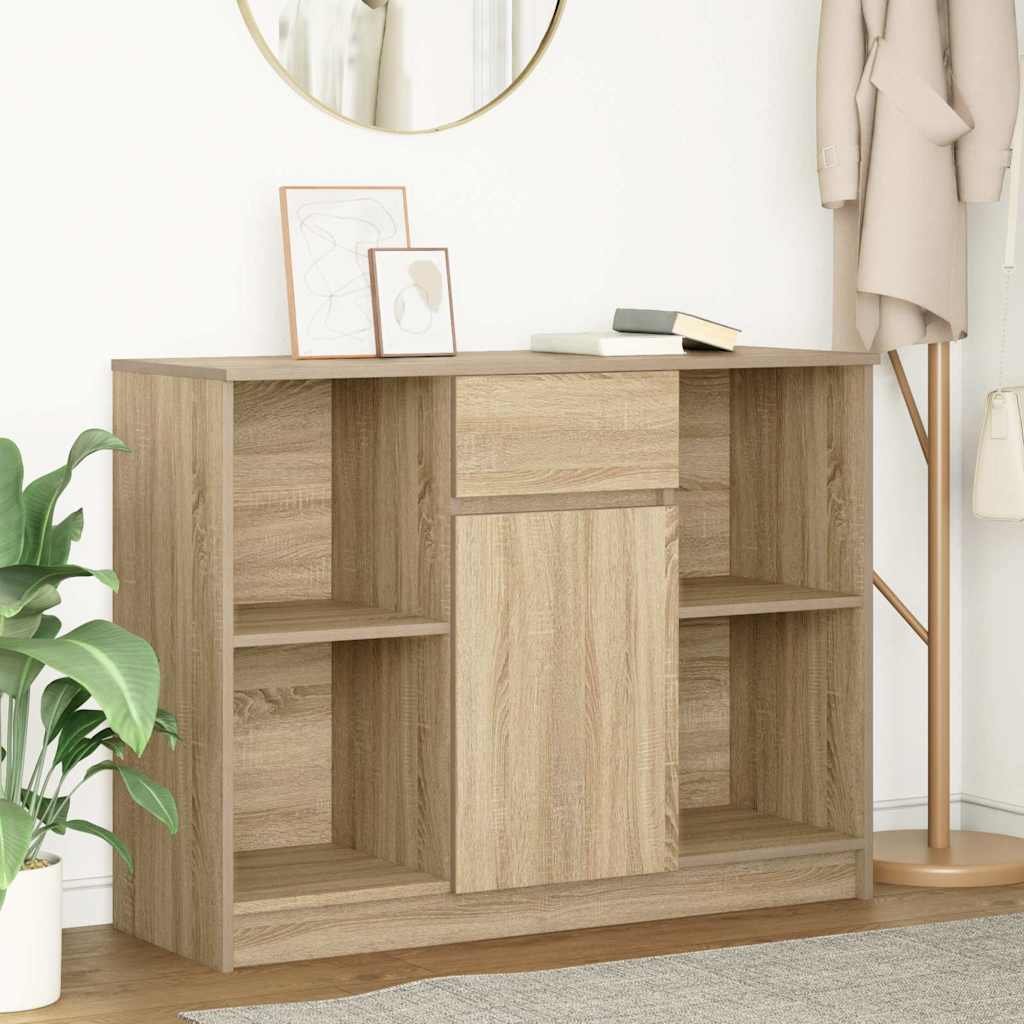 Sideboard With Drawer 101X35X76 Cm Engineered Wood