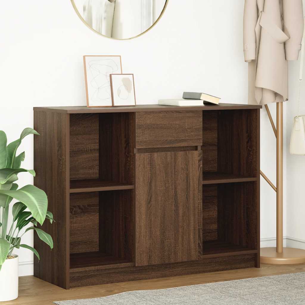 Sideboard With Drawer 101X35X76 Cm Engineered Wood