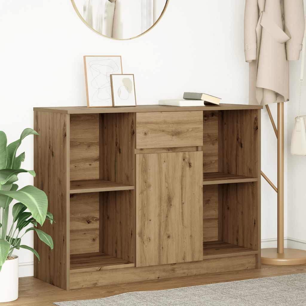 Sideboard With Drawer 101X35X76 Cm Engineered Wood