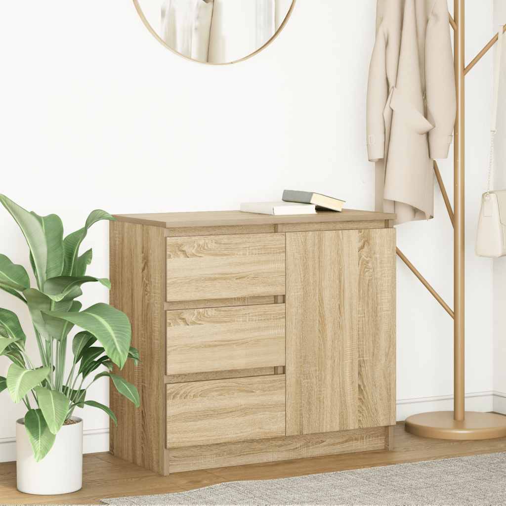 Sideboard With Drawer 71X35X65 Cm Engineered Wood