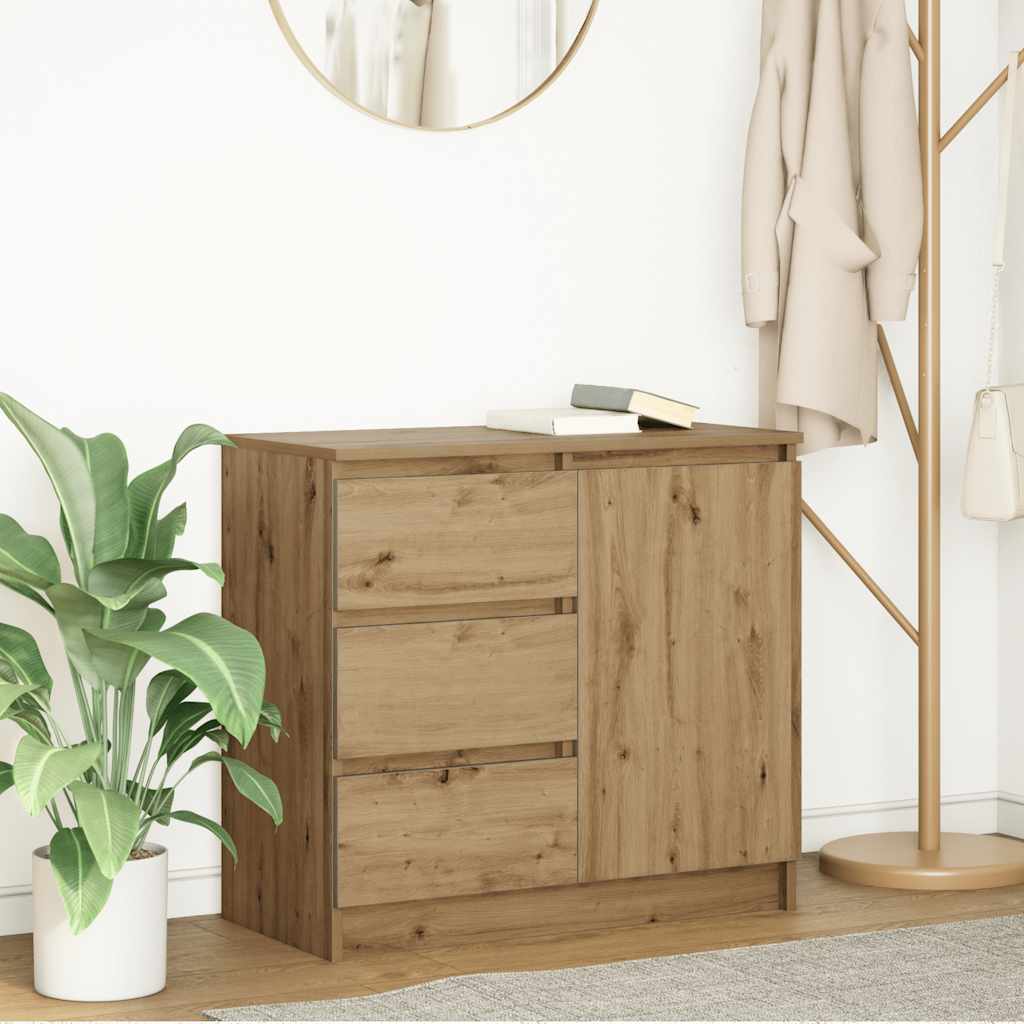 Sideboard With Drawer 71X35X65 Cm Engineered Wood