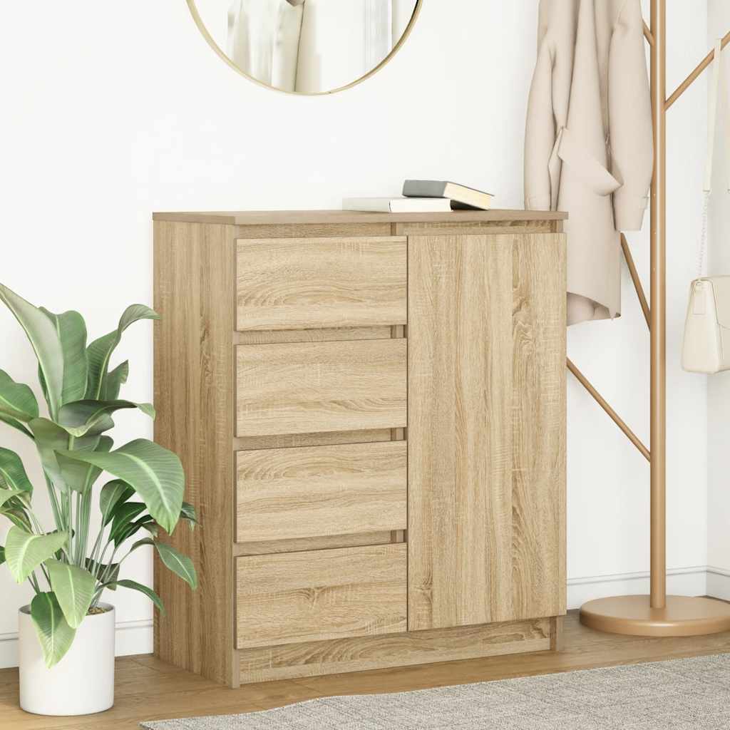 Sideboard With Drawers 71X35X84 Cm Engineered Wood