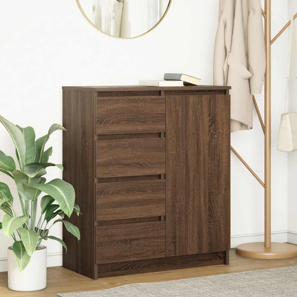 Sideboard With Drawers 71X35X84 Cm Engineered Wood