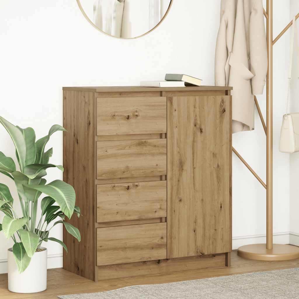 Sideboard With Drawers 71X35X84 Cm Engineered Wood