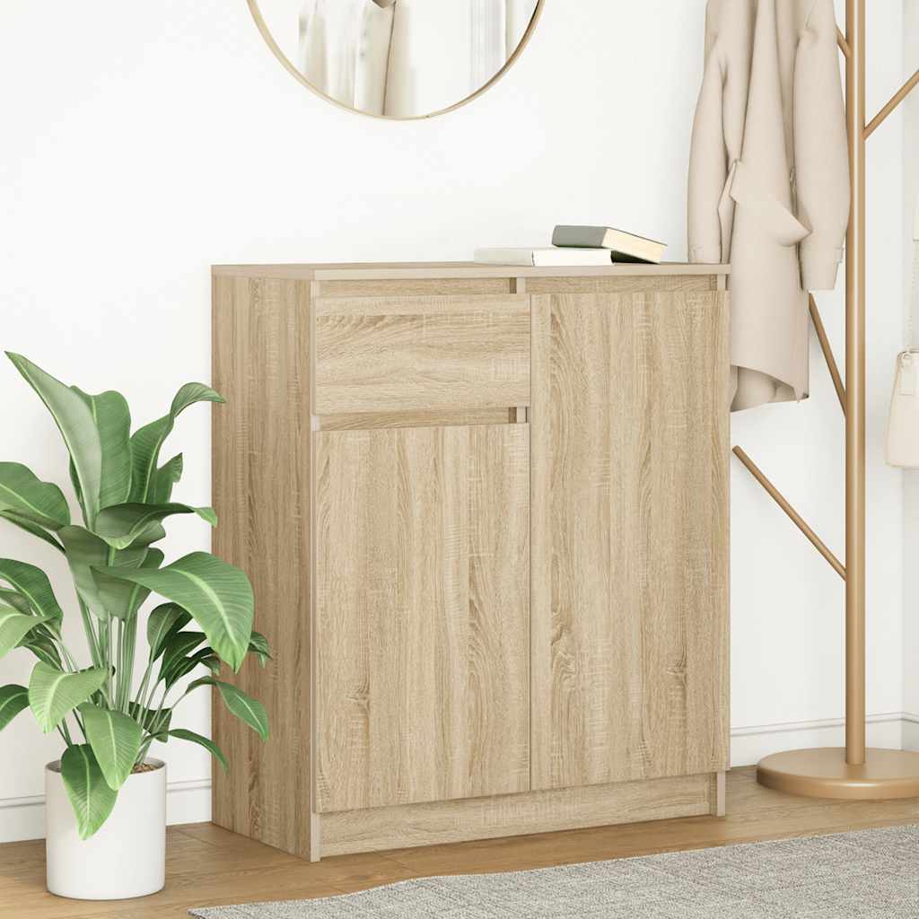 Sideboard With Drawer 71X35X84 Cm Engineered Wood
