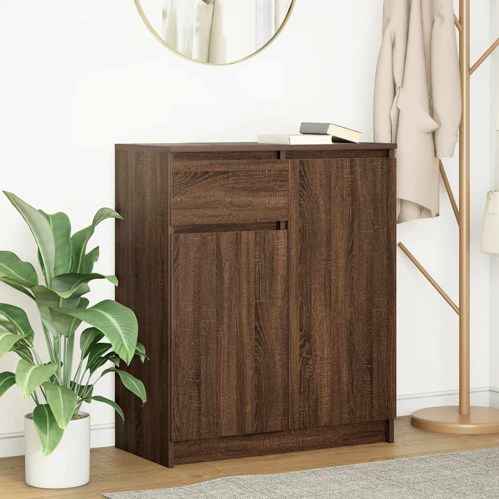 Sideboard With Drawer 71X35X84 Cm Engineered Wood