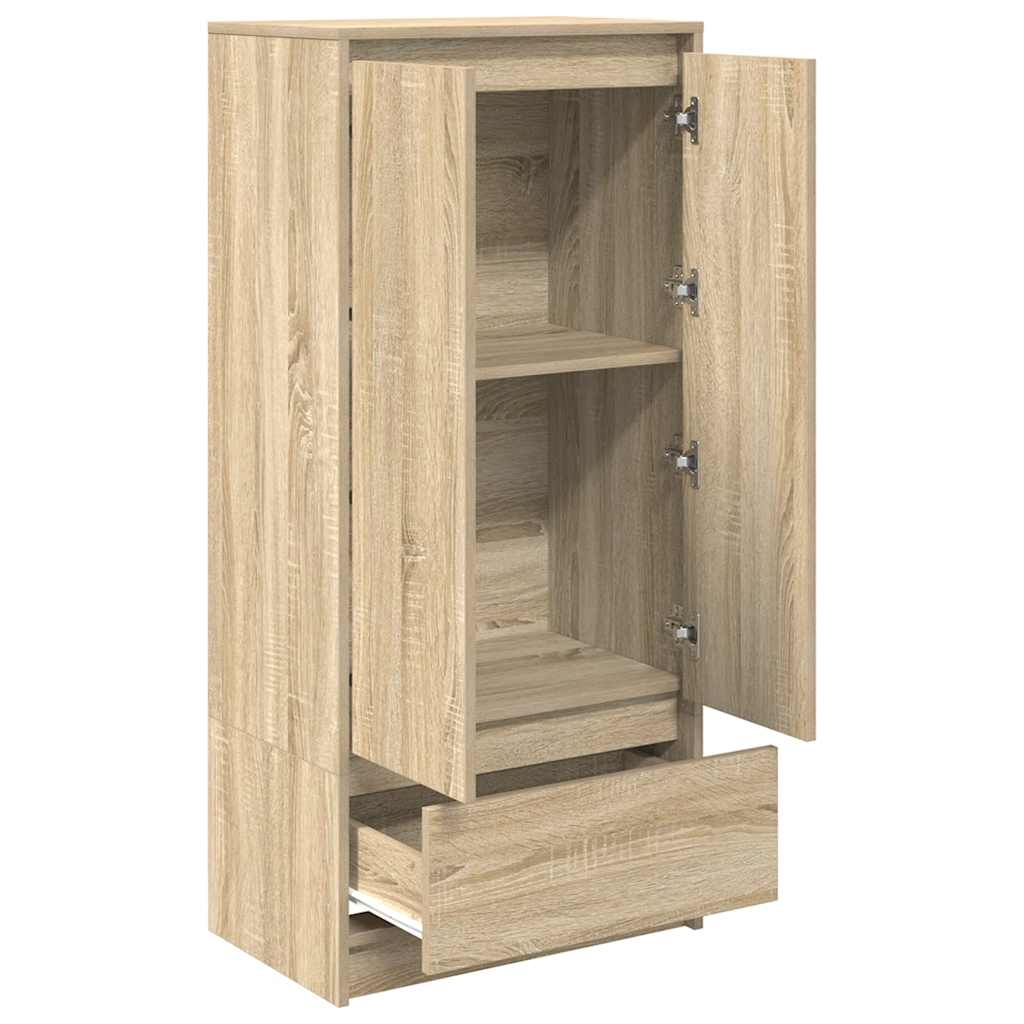 Cabinet With Drawer 55.5X34X119.5 Cm Engineered Wood