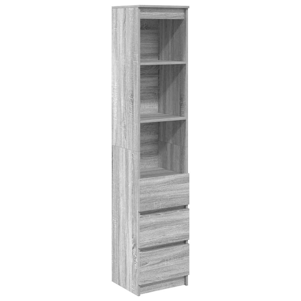 Highboard 37.5X35X180 Cm Engineered Wood