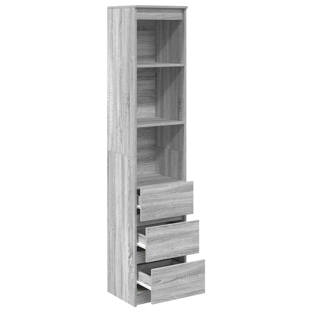 Highboard 37.5X35X180 Cm Engineered Wood