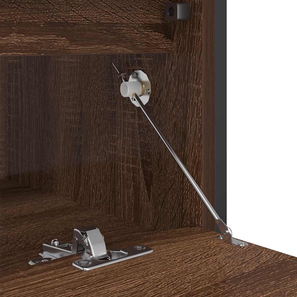 Bathroom Basin Cabinet With Drawers Brown Oak 90X34.5X60 Cm