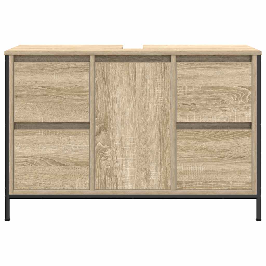 Basin Cabinet With Drawers Sonoma Oak 90X34.5X60 Cm