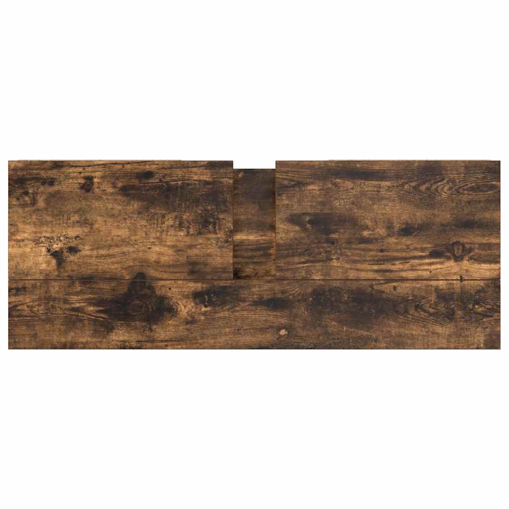 Basin Cabinet With Drawers Smoked Oak 90X34.5X60 Cm