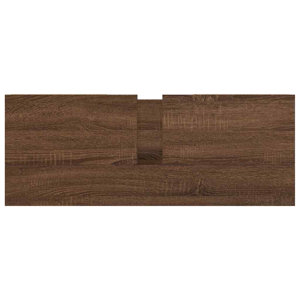 Basin Cabinet With Drawers Brown Oak 90X34.5X60 Cm