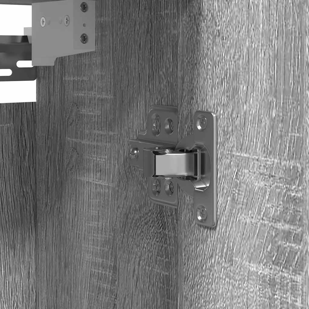 Bathroom Wall Cabinet With Mirror Grey Sonoma 60X21X60 Cm