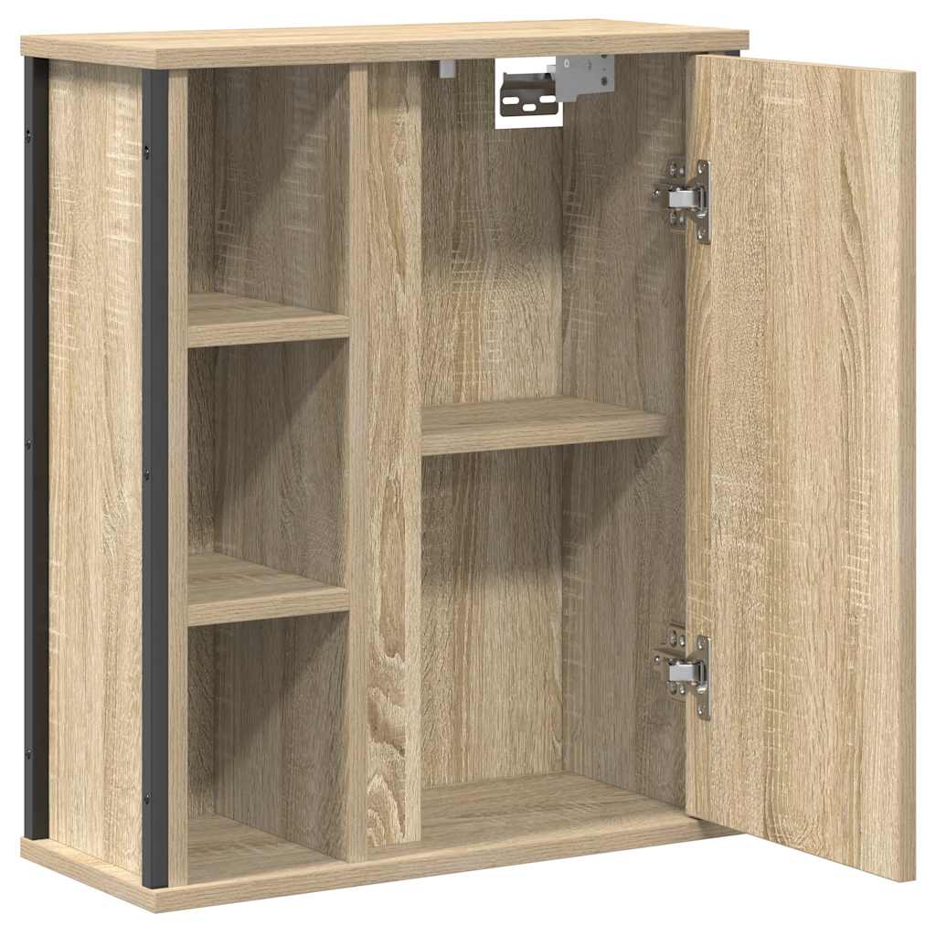 Bathroom Wall Cabinet With Mirror Sonoma Oak 50X21X60 Cm