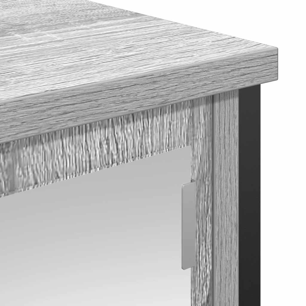 Bathroom Wall Cabinet With Mirror Grey Sonoma 50X21X60 Cm