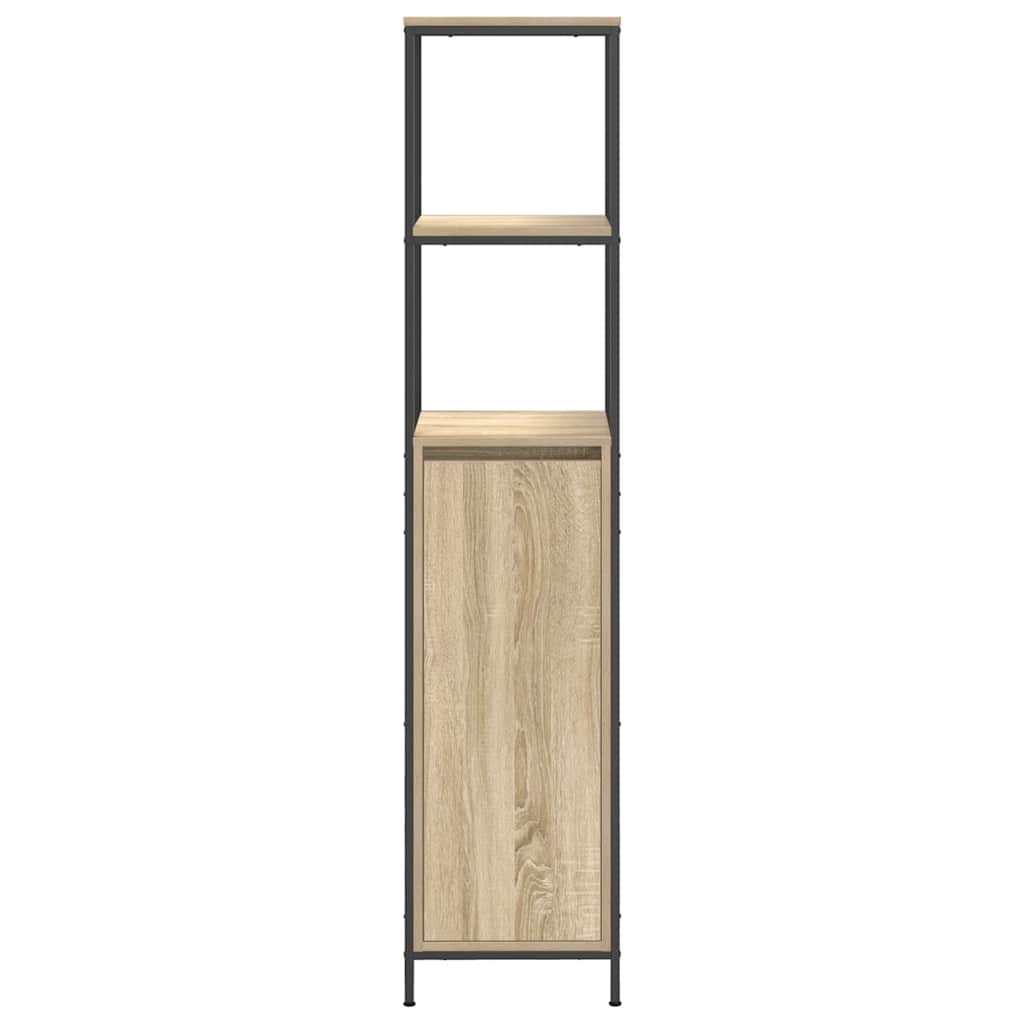 Bathroom Cabinet With Shelves Sonoma Oak 36X35X165 Cm