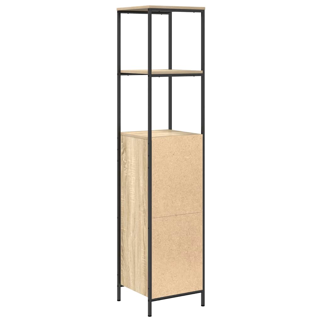 Bathroom Cabinet With Shelves Sonoma Oak 36X35X165 Cm