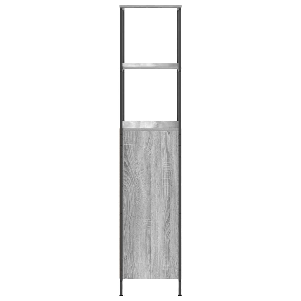Bathroom Cabinet With Shelves Grey Sonoma 36X35X165 Cm