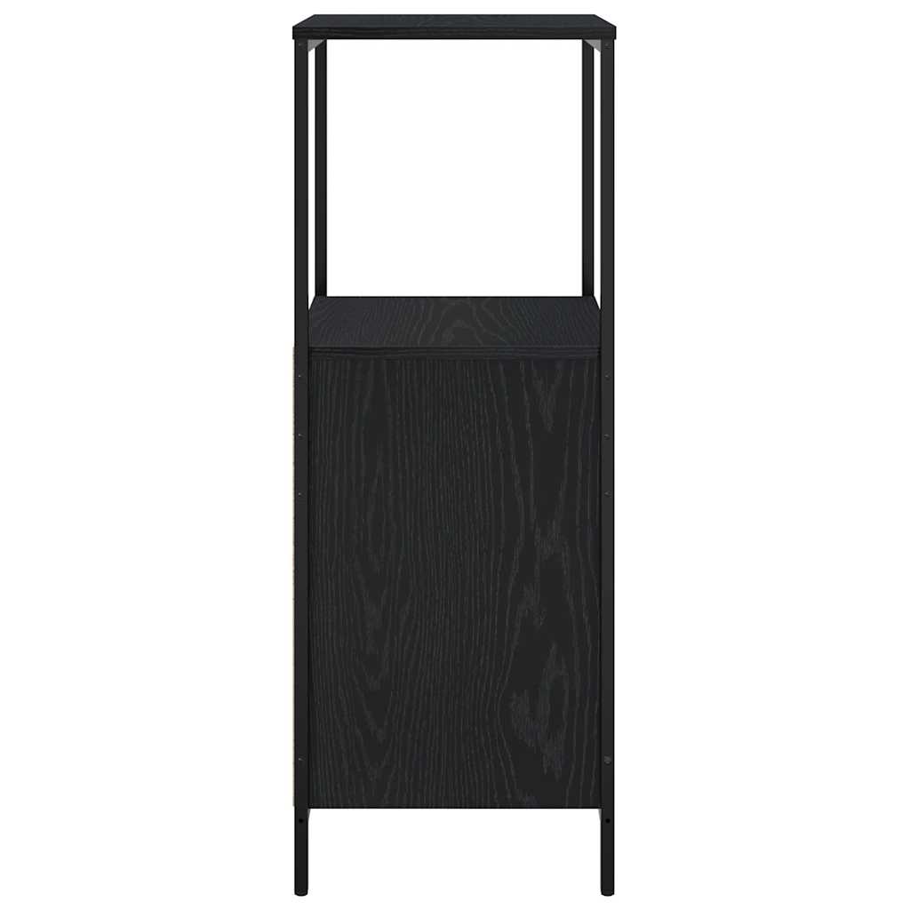 Bathroom Cabinet With Shelves Black Oak 36X35X95 Cm