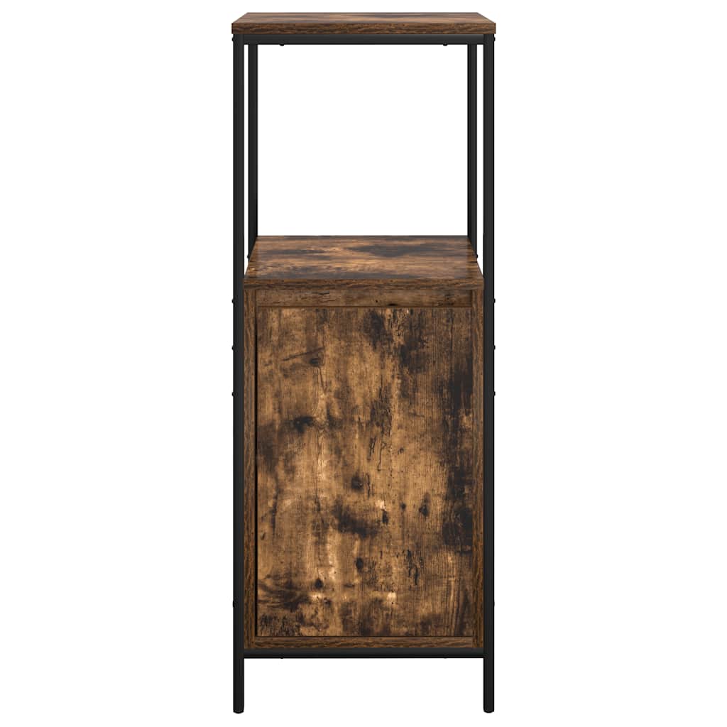 Bathroom Cabinet With Shelves Smoked Oak 36X35X95 Cm