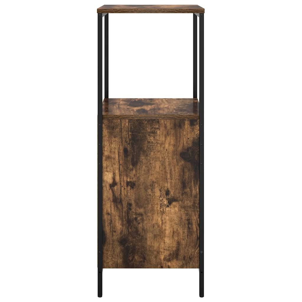 Bathroom Cabinet With Shelves Smoked Oak 36X35X95 Cm