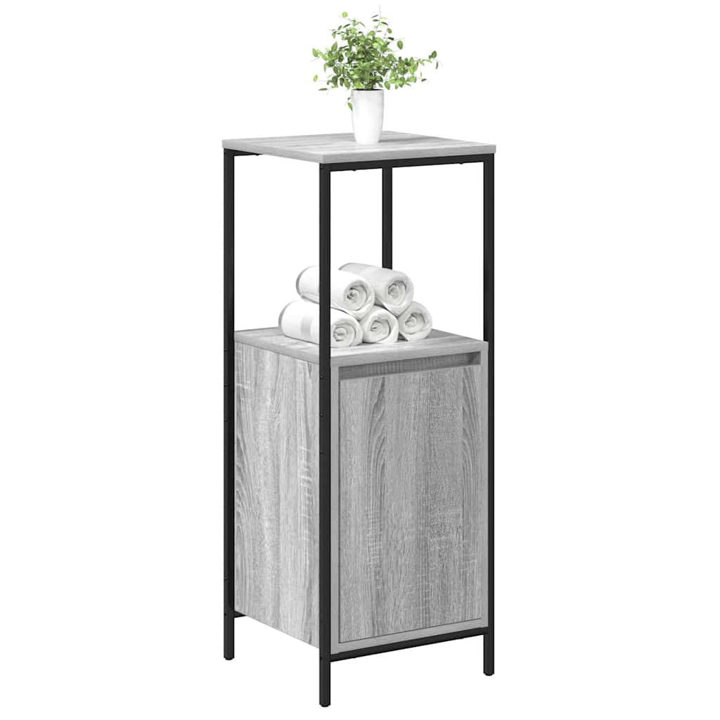 Bathroom Cabinet With Shelves Grey Sonoma 36X35X95 Cm