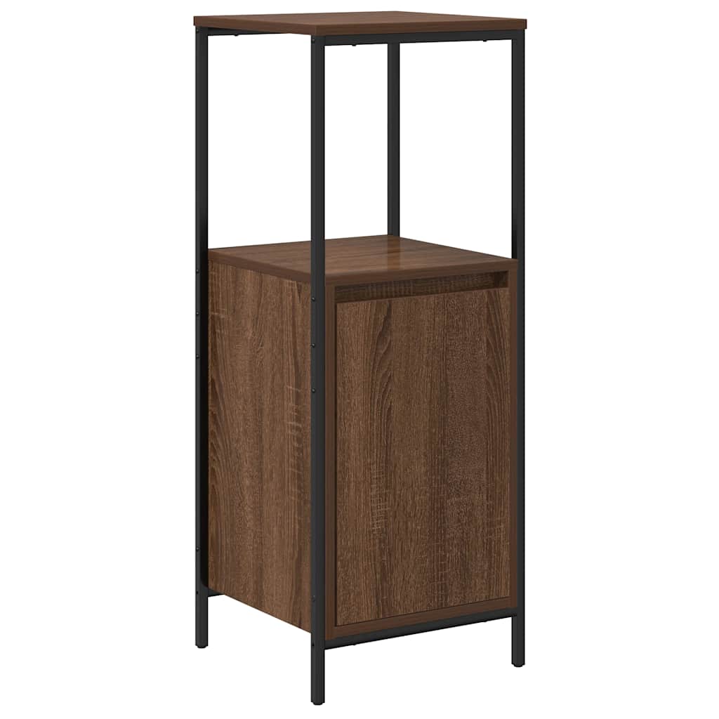Bathroom Cabinet With Shelves Brown Oak 36X35X95 Cm