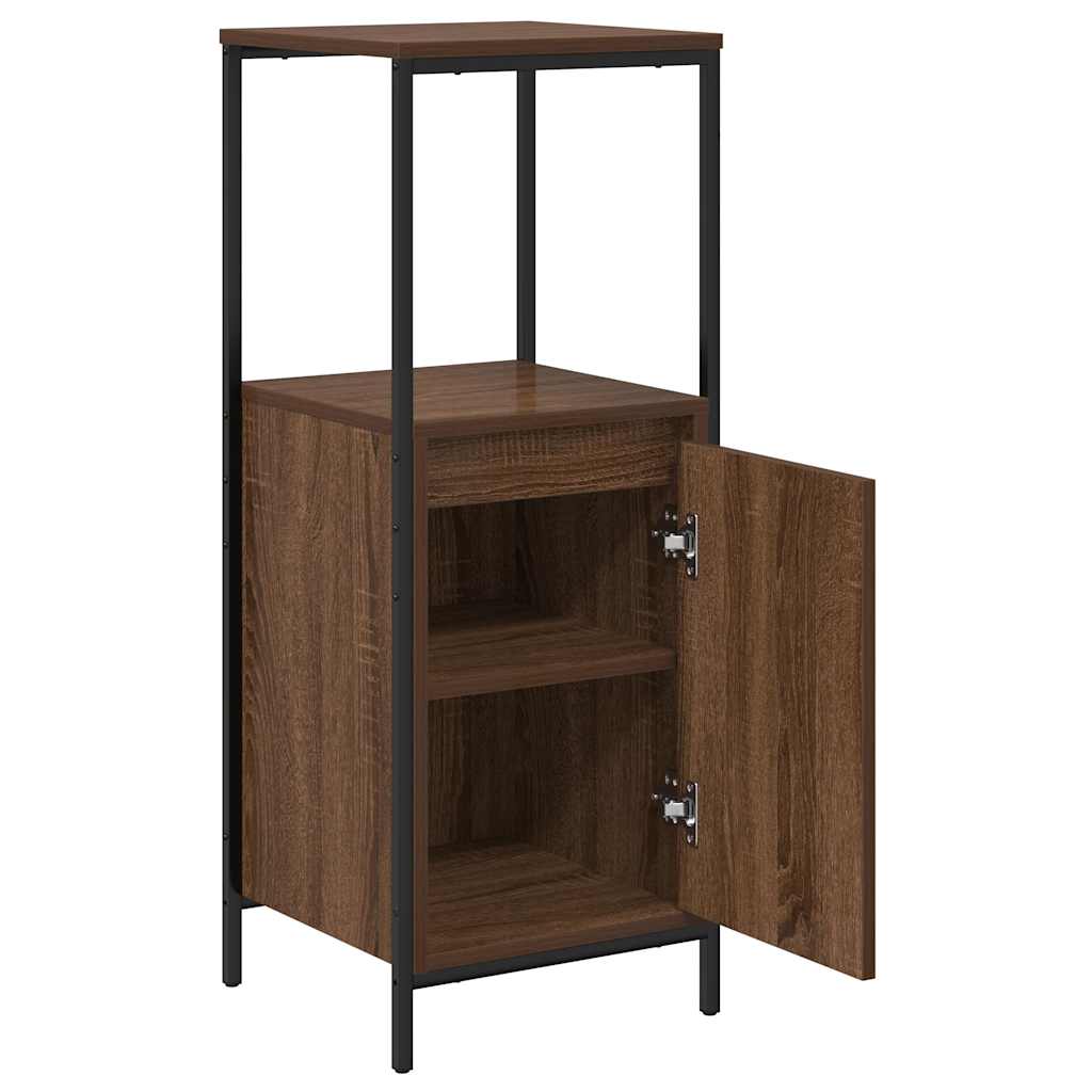 Bathroom Cabinet With Shelves Brown Oak 36X35X95 Cm