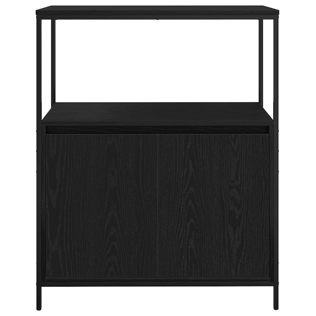 Bathroom Cabinet With Shelves Black Oak 76.5X35X95 Cm