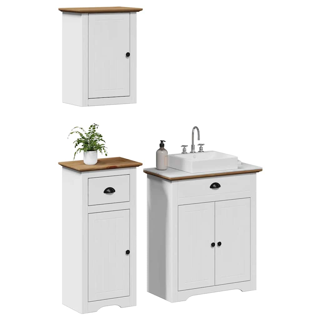 3 Piece Bathroom Furniture Set Bodo Solid Wood Pine