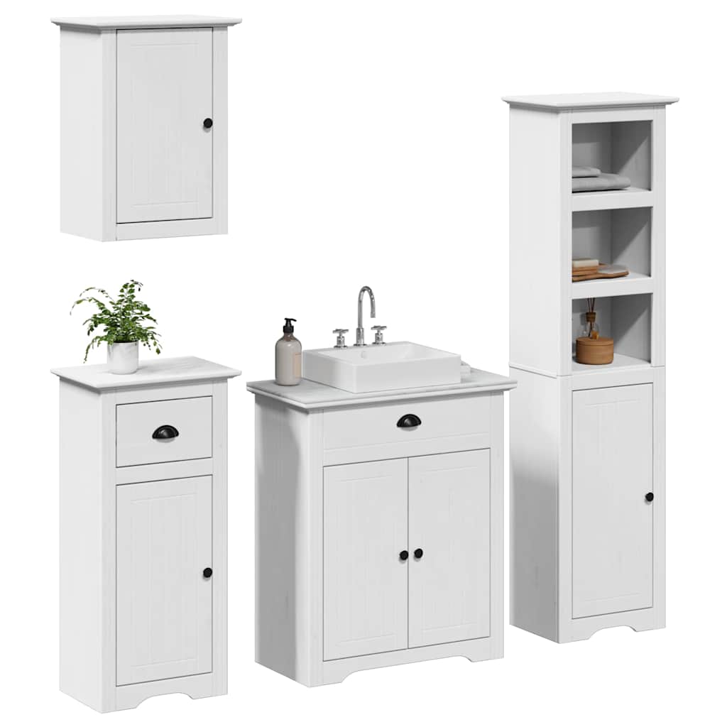 3 Piece Bathroom Furniture Set Bodo Solid Wood Pine