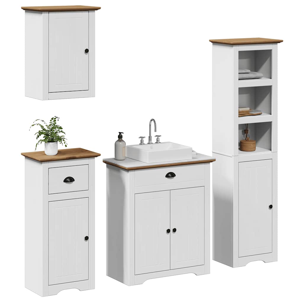 3 Piece Bathroom Furniture Set Bodo Solid Wood Pine