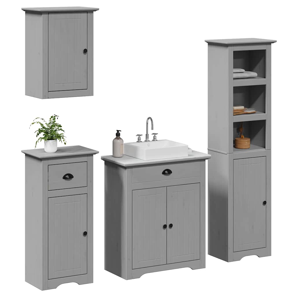 3 Piece Bathroom Furniture Set Bodo Solid Wood Pine