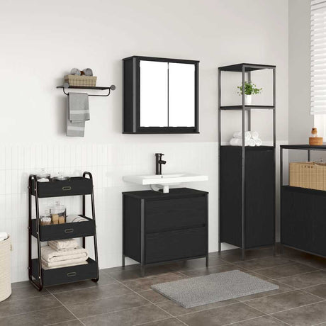 2 Piece Bathroom Furniture Set Engineered Wood