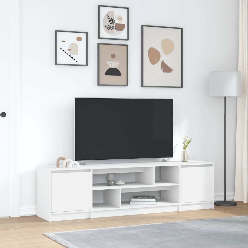 Tv Cabinet With Led Lights 193.5X41X50 Cm