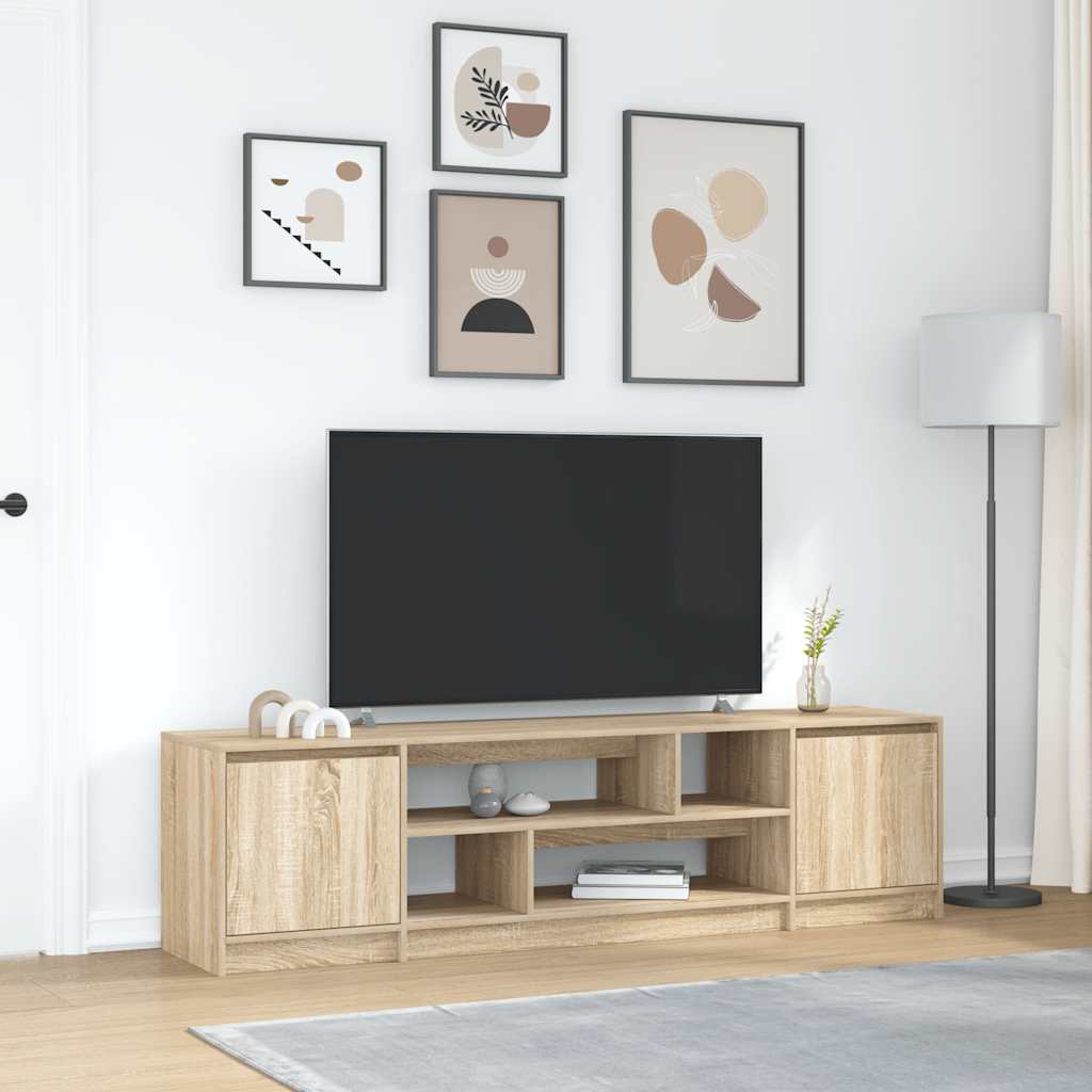 Tv Cabinet With Led Lights 193.5X41X50 Cm