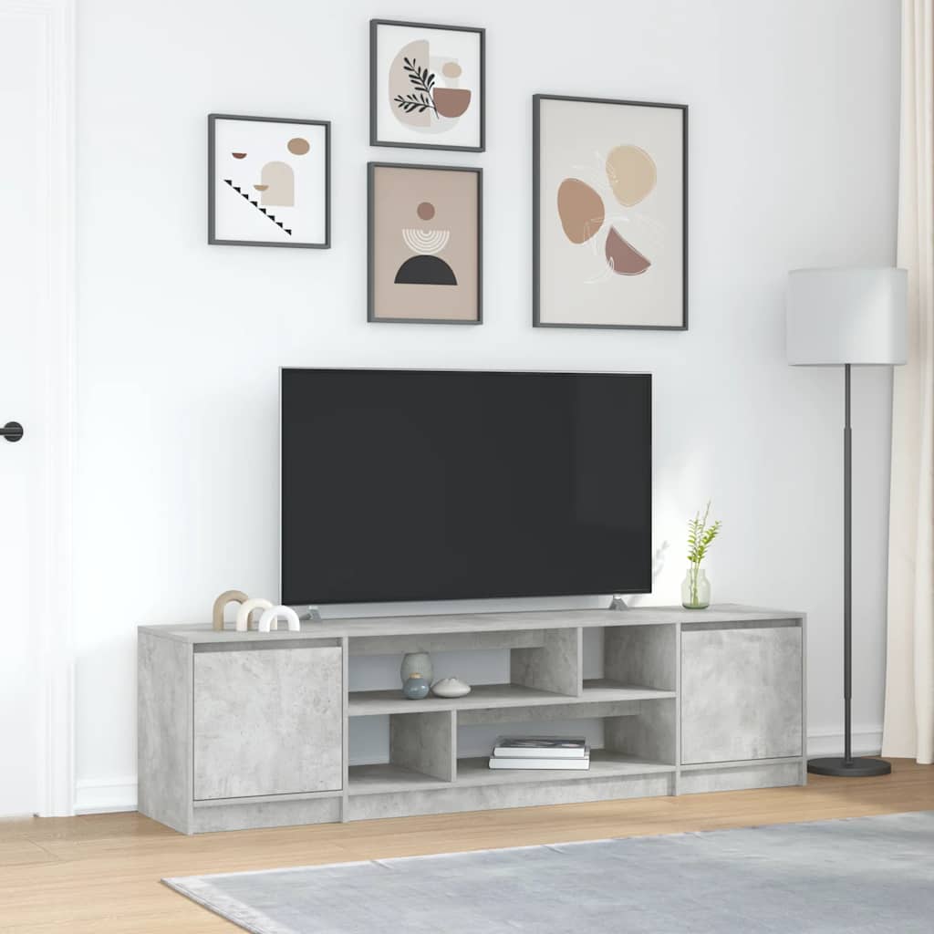 Tv Cabinet With Led Lights 193.5X41X50 Cm