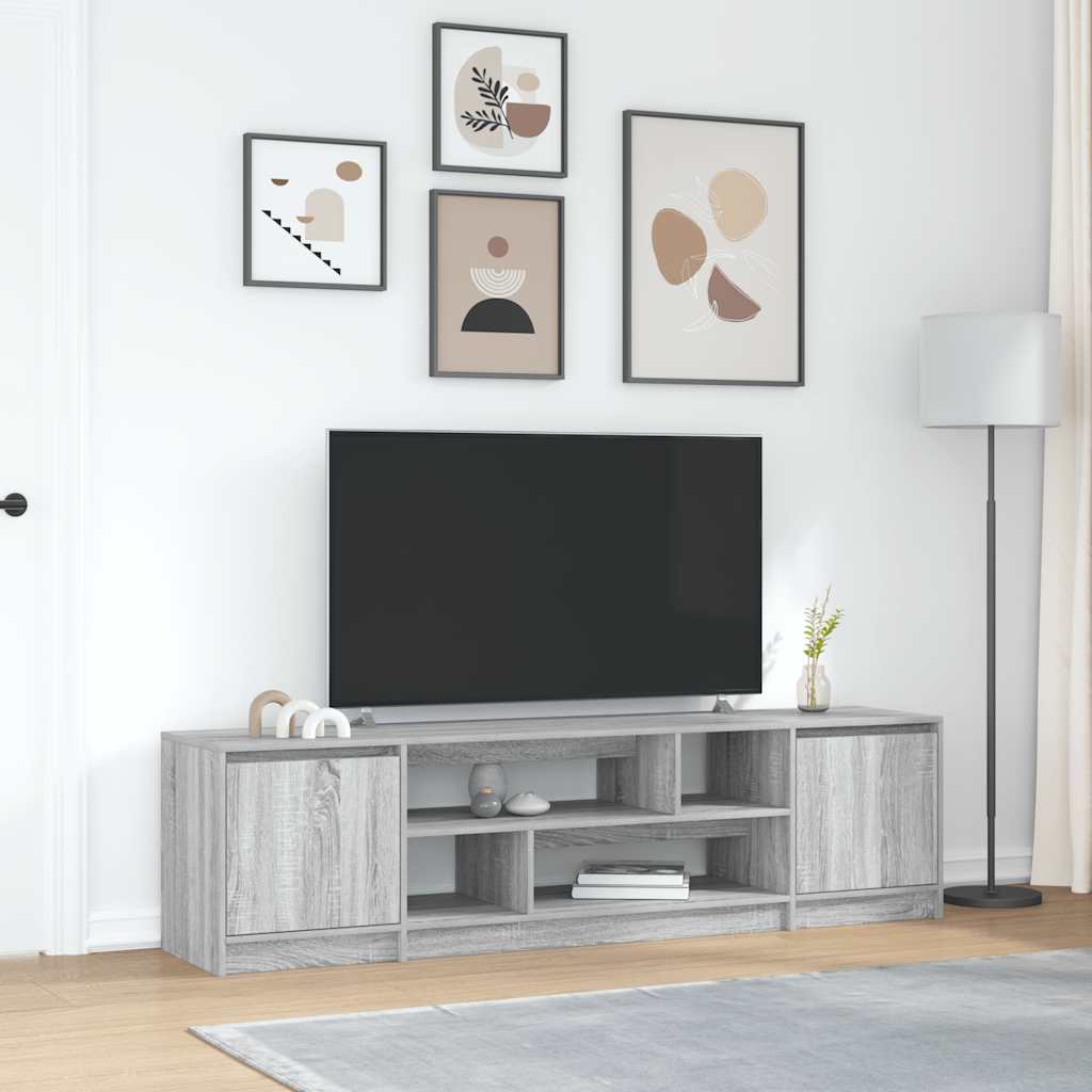 Tv Cabinet With Led Lights 193.5X41X50 Cm