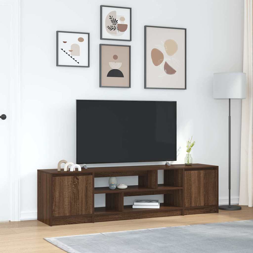 Tv Cabinet With Led Lights 193.5X41X50 Cm