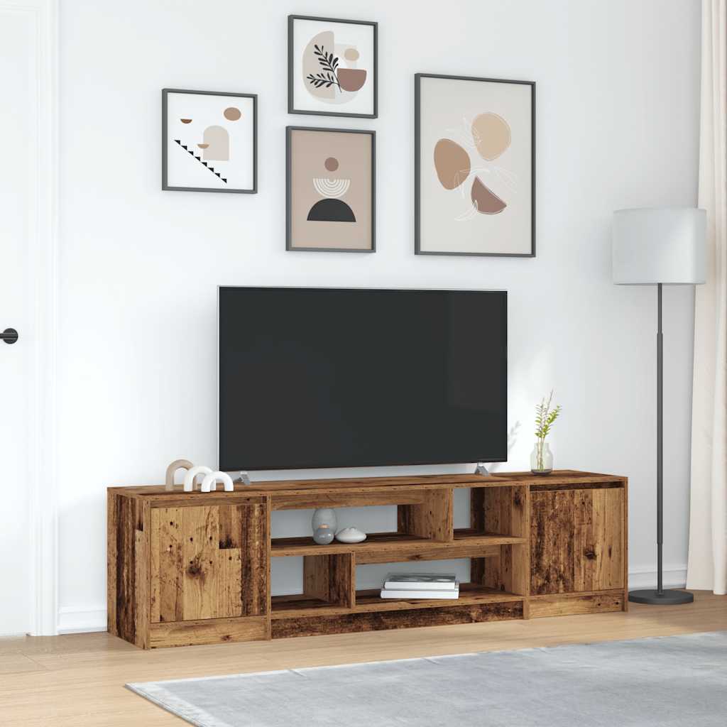 Tv Cabinet With Led Lights 193.5X41X50 Cm