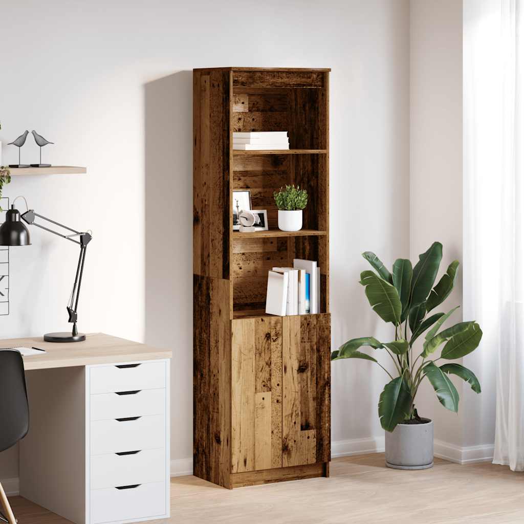 Highboard 37.5X35X180 Cm Engineered Wood
