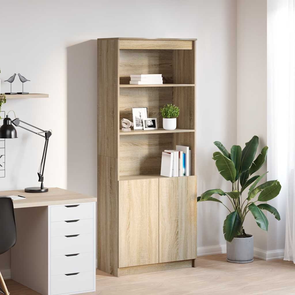 Highboard 37.5X35X180 Cm Engineered Wood