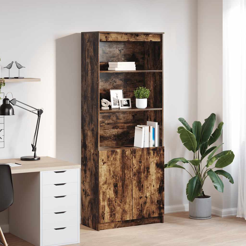 Highboard 37.5X35X180 Cm Engineered Wood