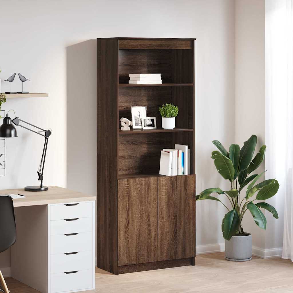 Highboard 37.5X35X180 Cm Engineered Wood