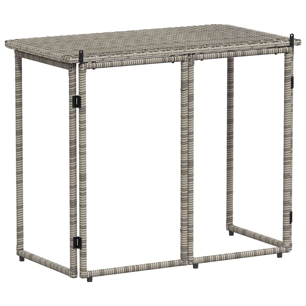 Folding Garden Table 90X51X75 Cm Poly Rattan
