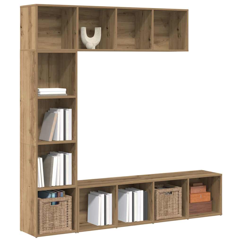 3 Piece Book/Tv Cabinet Set 180X30X180 Cm