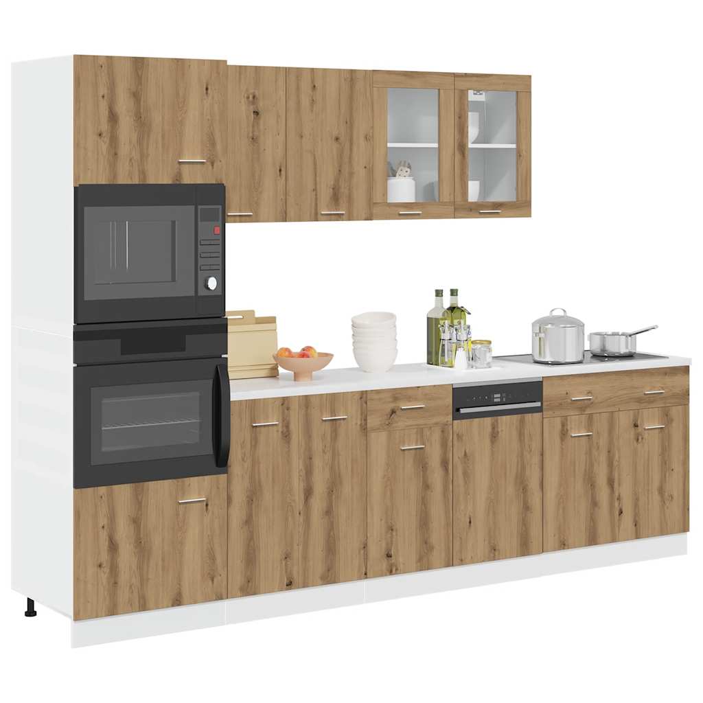 7 Piece Kitchen Cabinet Set Lyon Engineered Wood